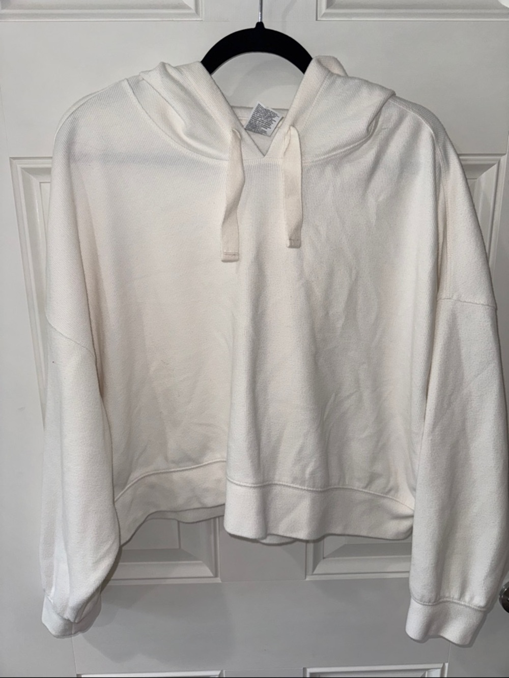 all in motion Cream Hooded Knit Pullover
